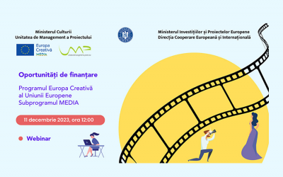 Invitație webinar Europa Creativă - MEDIA: Oportunități de finanțare